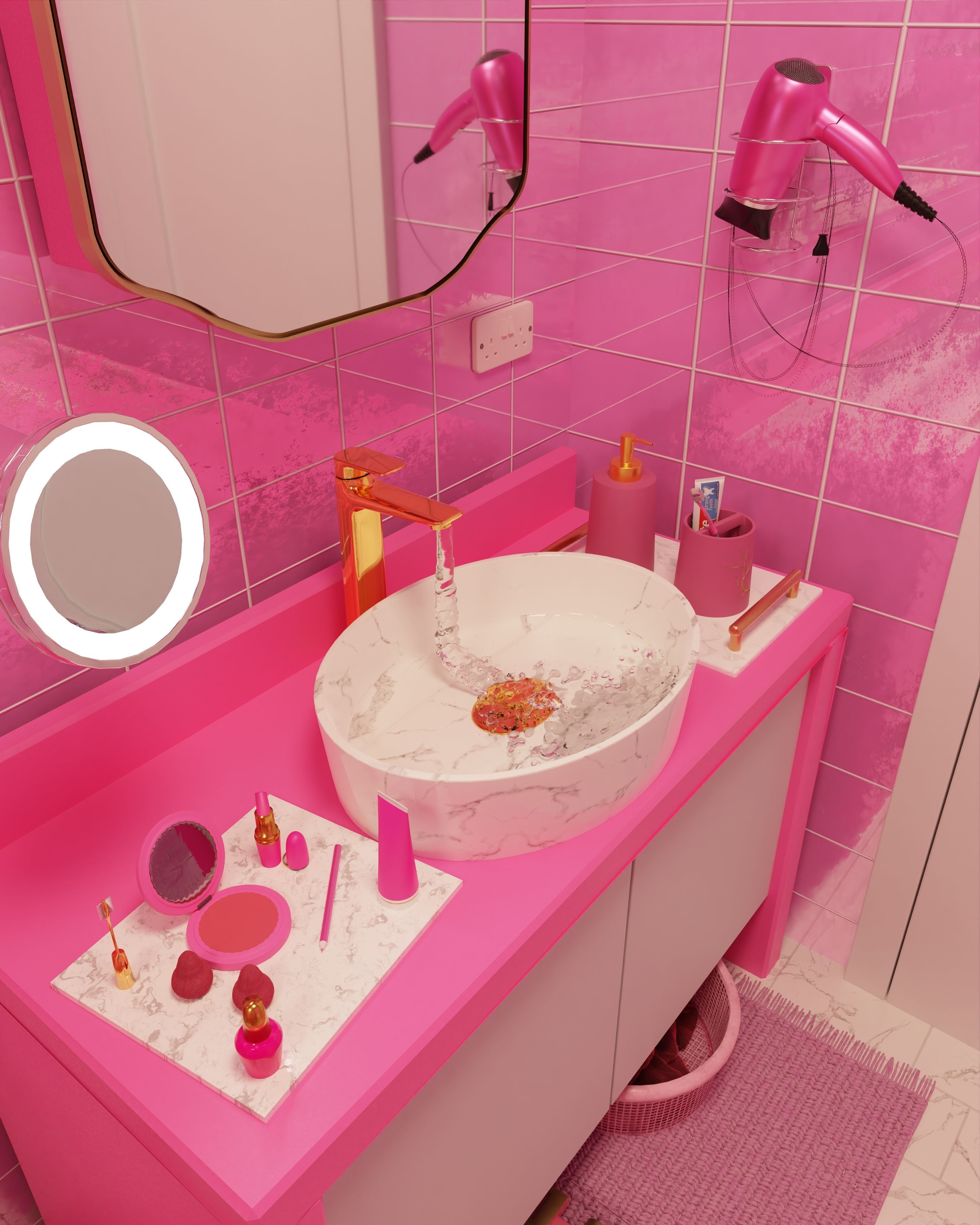 Barbie Bathroom 3D model_7