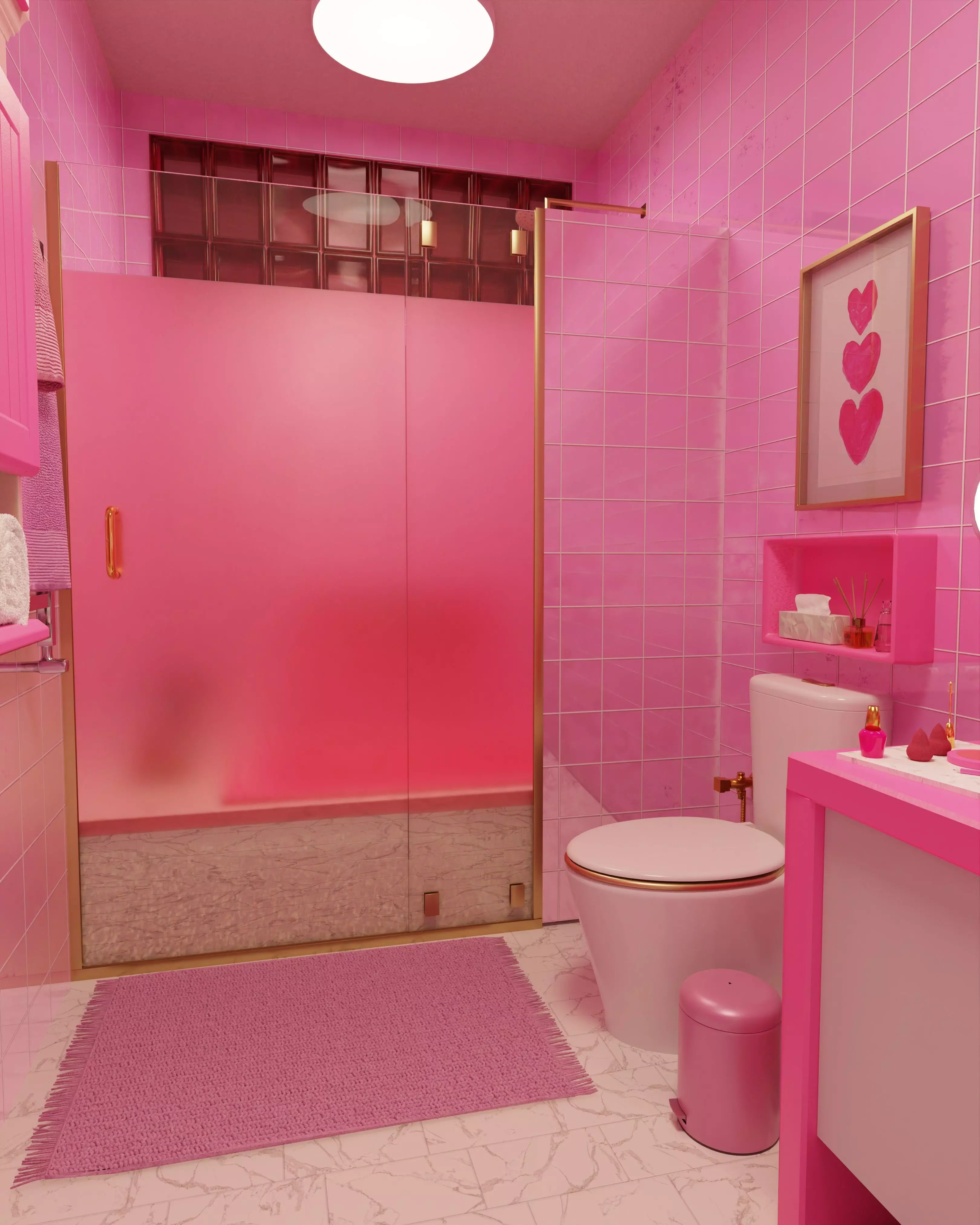 Barbie Bathroom 3D model_0