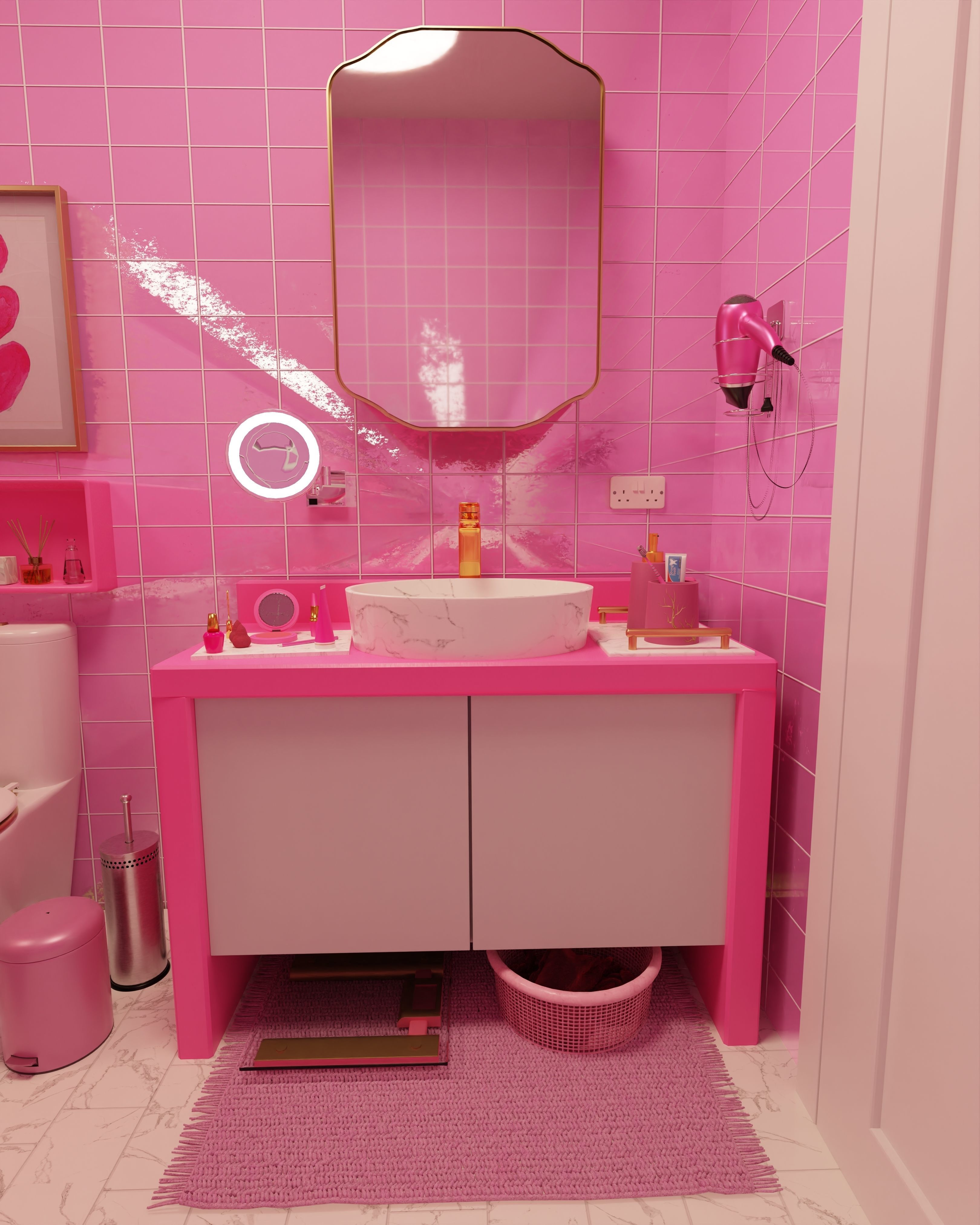 Barbie Bathroom 3D model_5