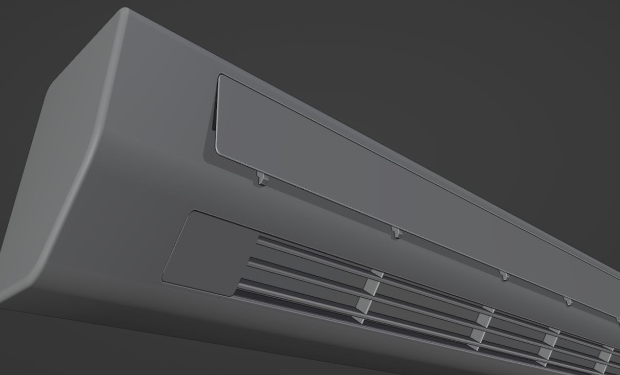 Air Conditioner Low-poly 3D model_13