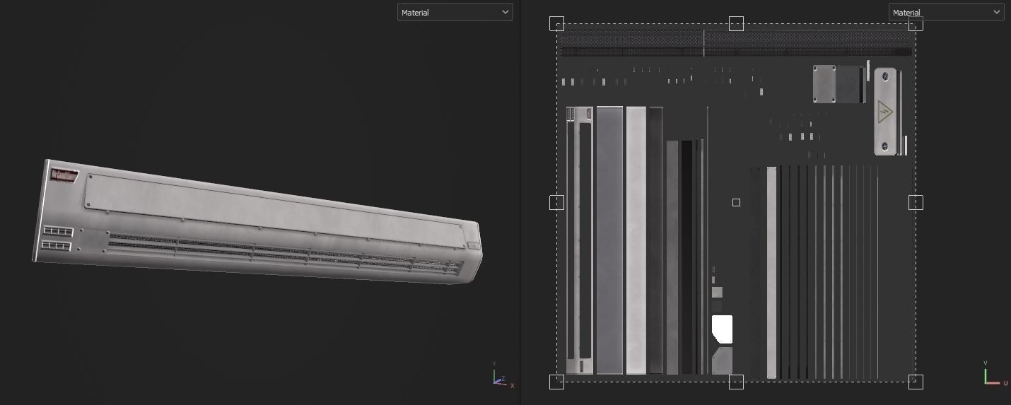 Air Conditioner Low-poly 3D model_7