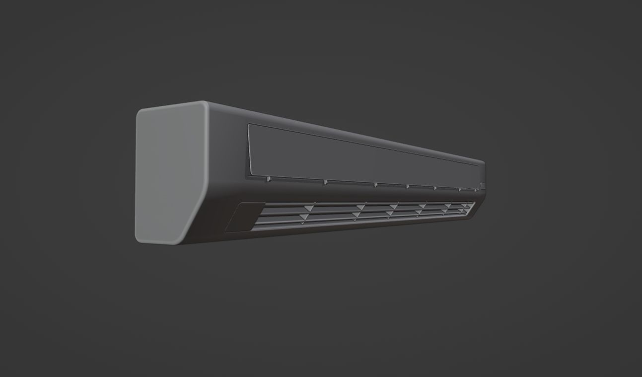 Air Conditioner Low-poly 3D model_11