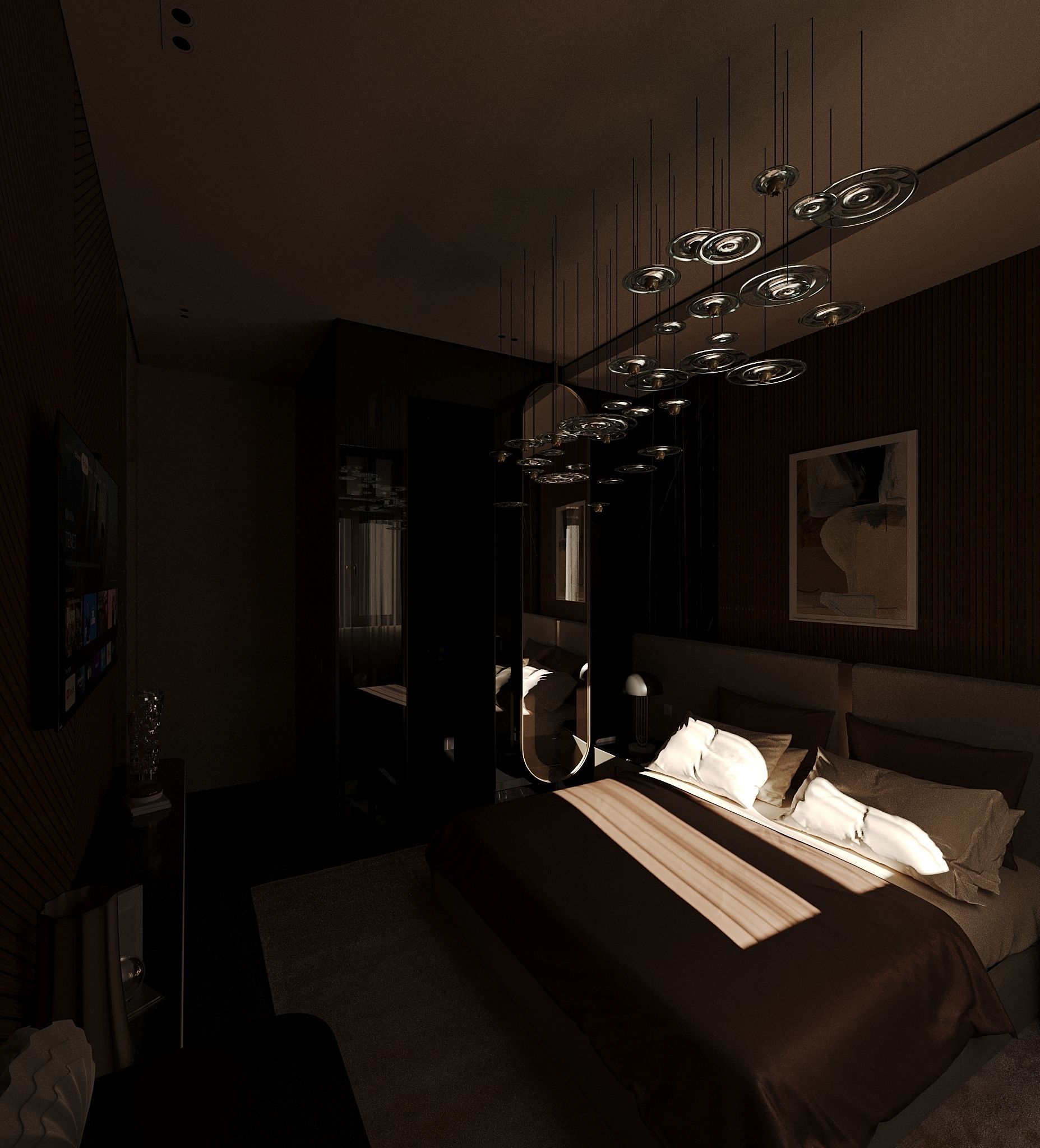 Luxury Bedroom 3D model_7