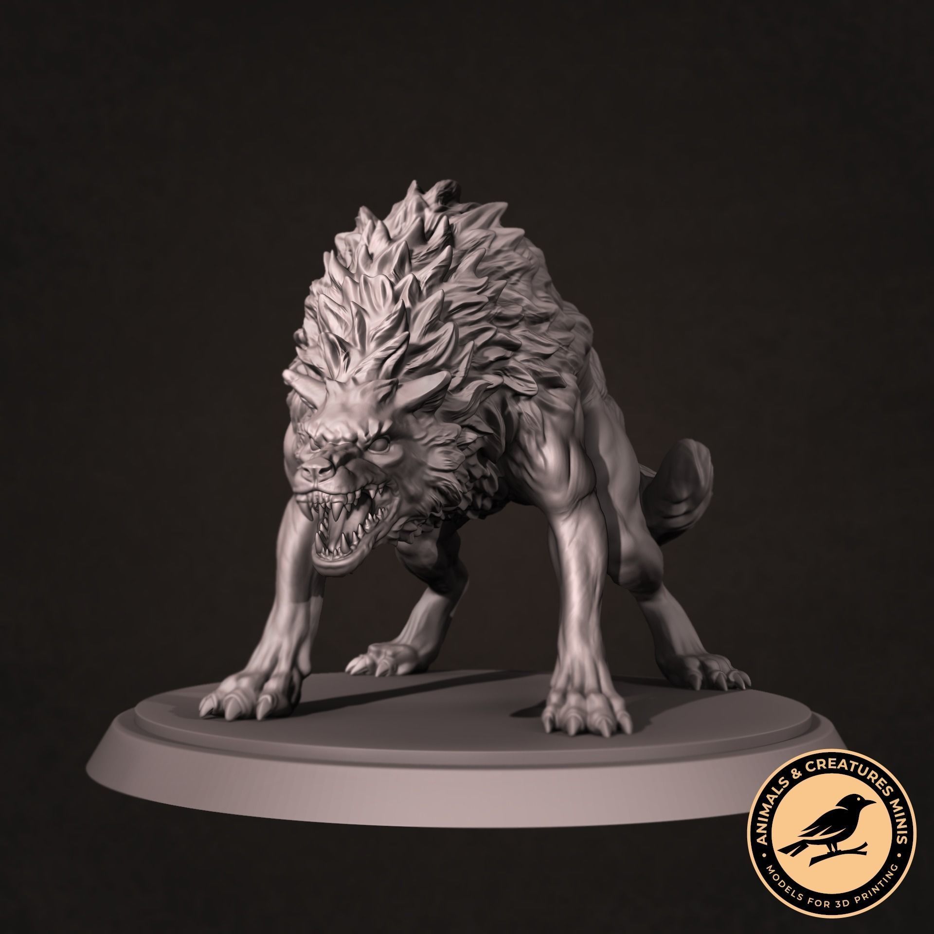 Dire wolf 3D model 3D printable | CGTrader