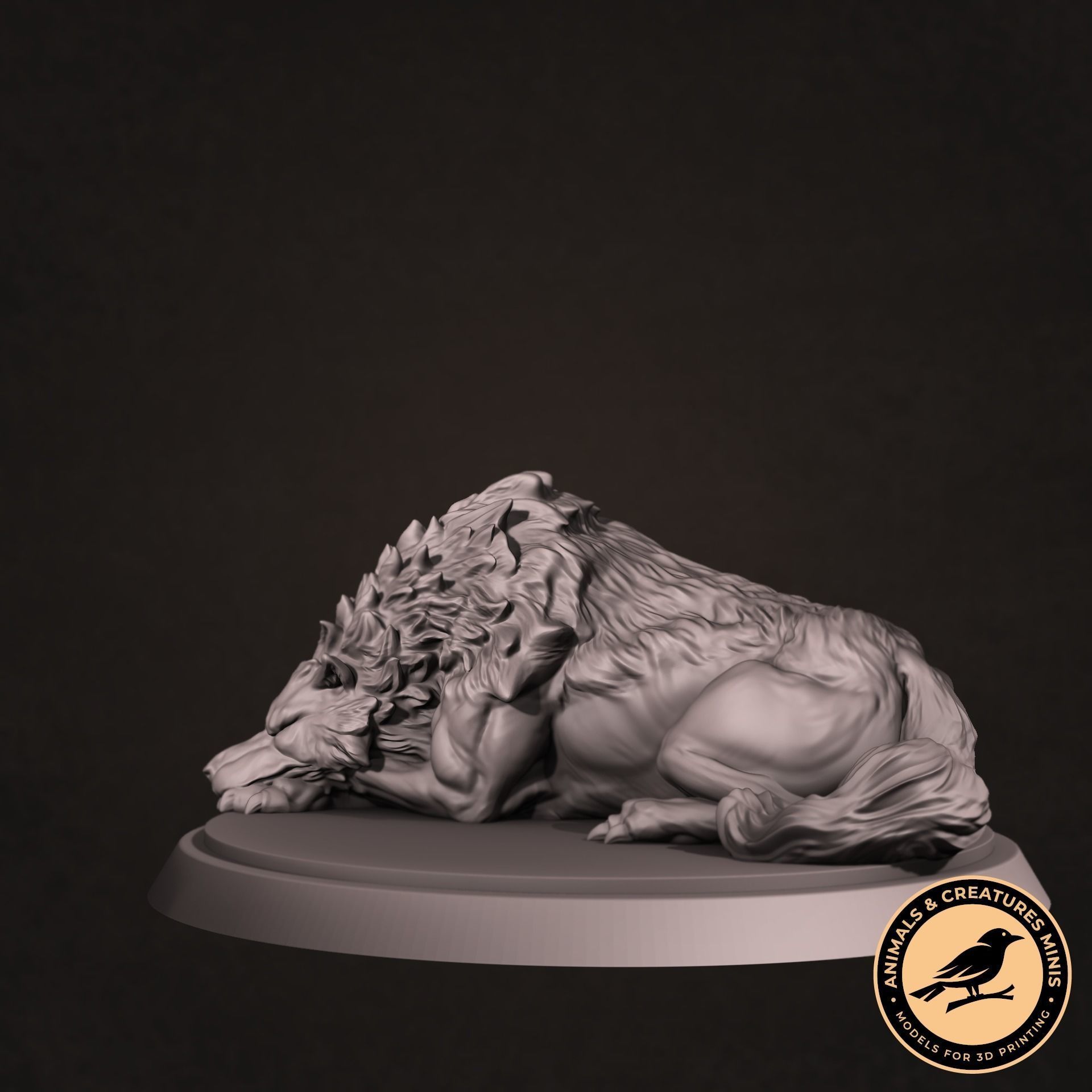 Dire wolf 3D model 3D printable | CGTrader