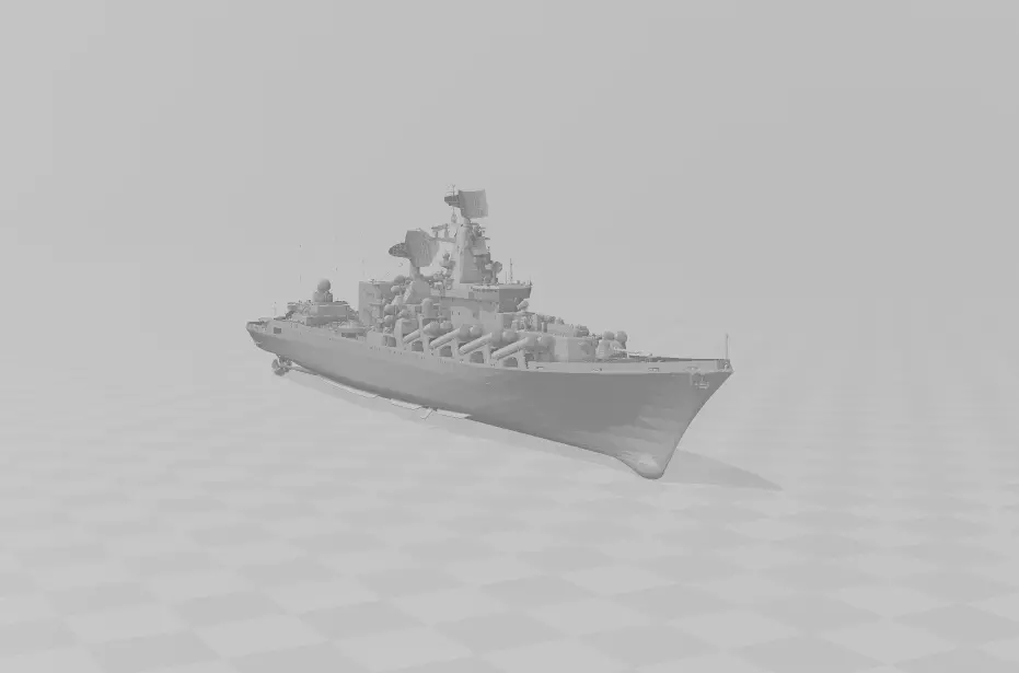 Fleet of the Russian Federation Slava-class cruiser 3D print model_0