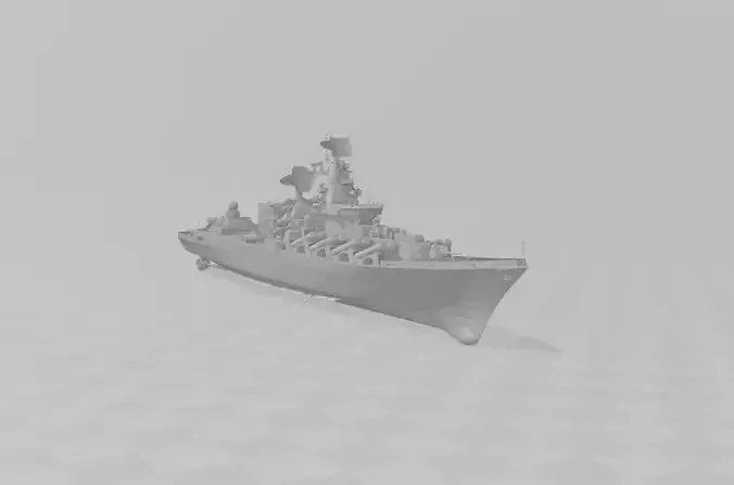  Fleet of the Russian Federation Slava-class cruiser 3D print model