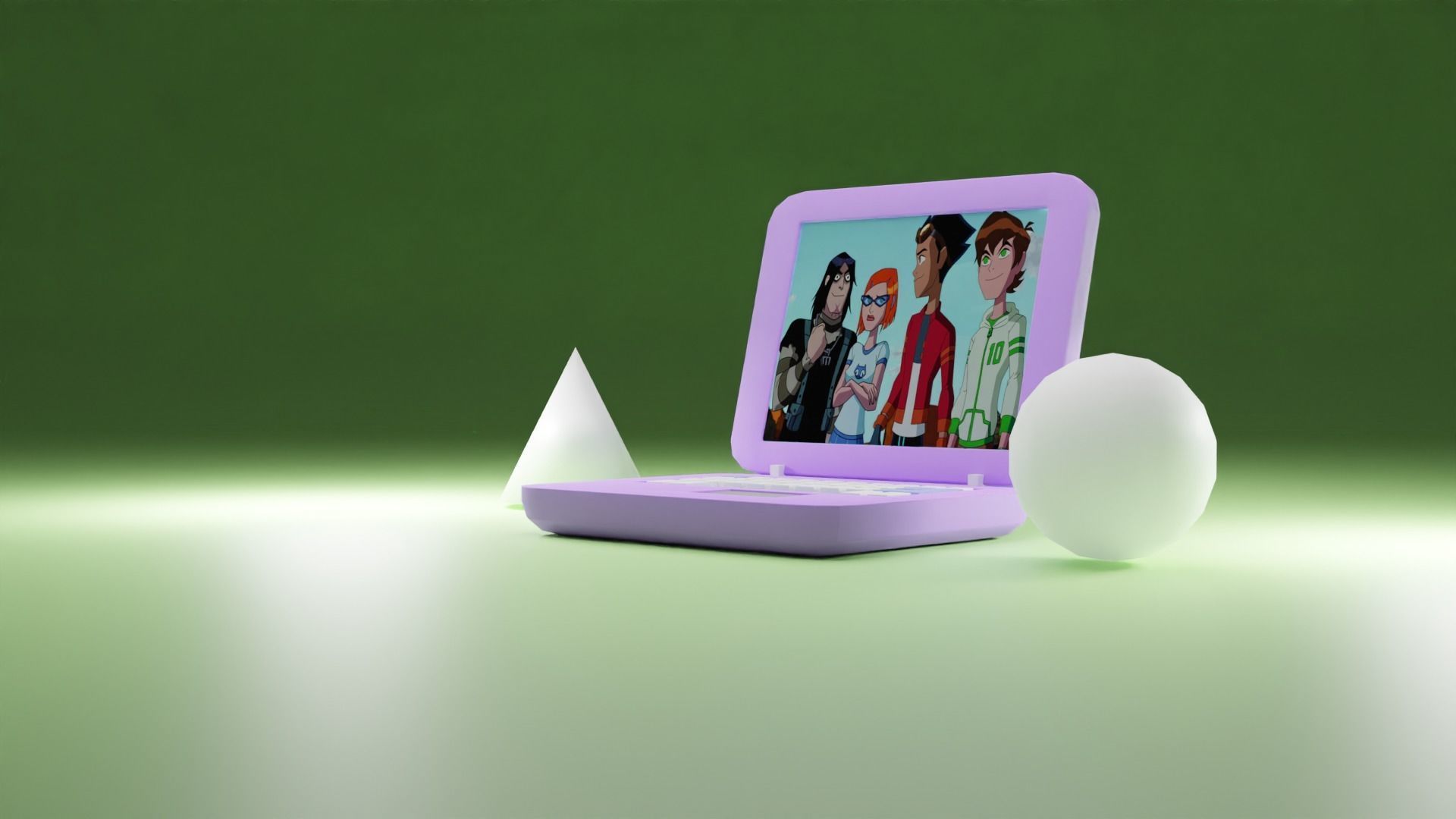 Low poly laptop Free low-poly 3D model_1