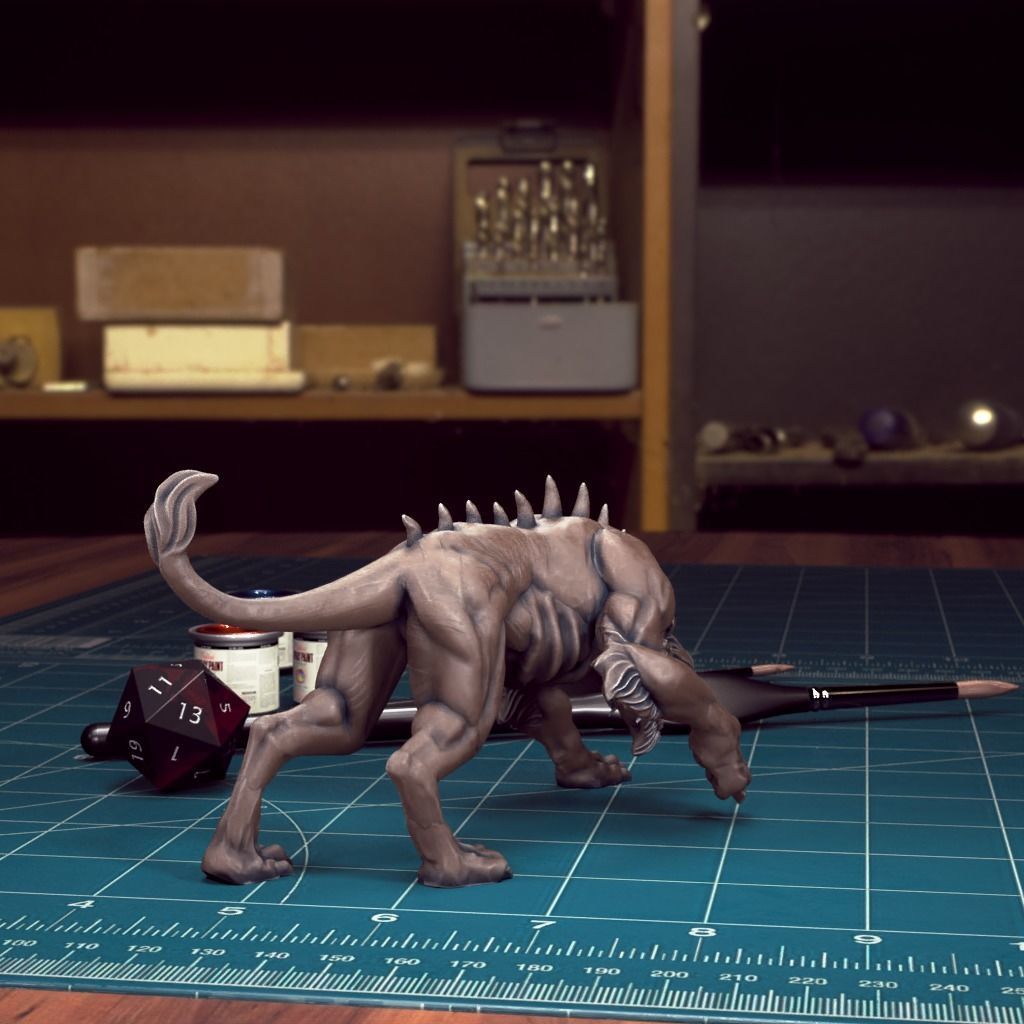 HellHound 04 - Pre-Supported 3D print model_3