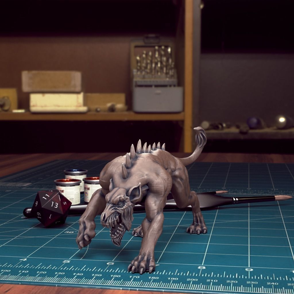 HellHound 04 - Pre-Supported 3D print model_1