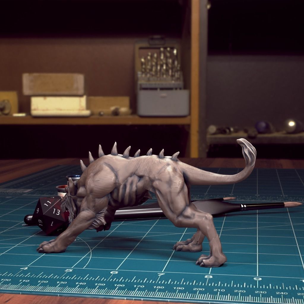 HellHound 04 - Pre-Supported 3D print model_2