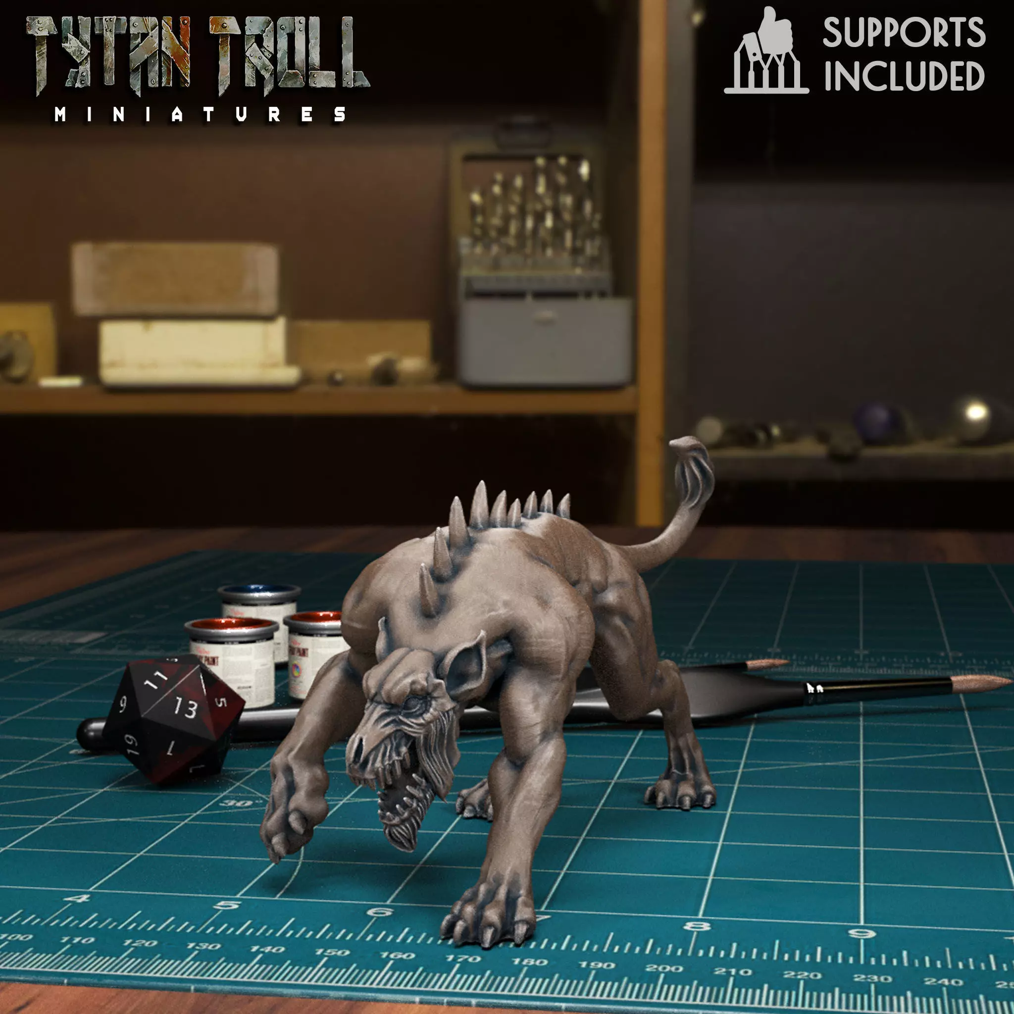 HellHound 04 - Pre-Supported 3D print model_0
