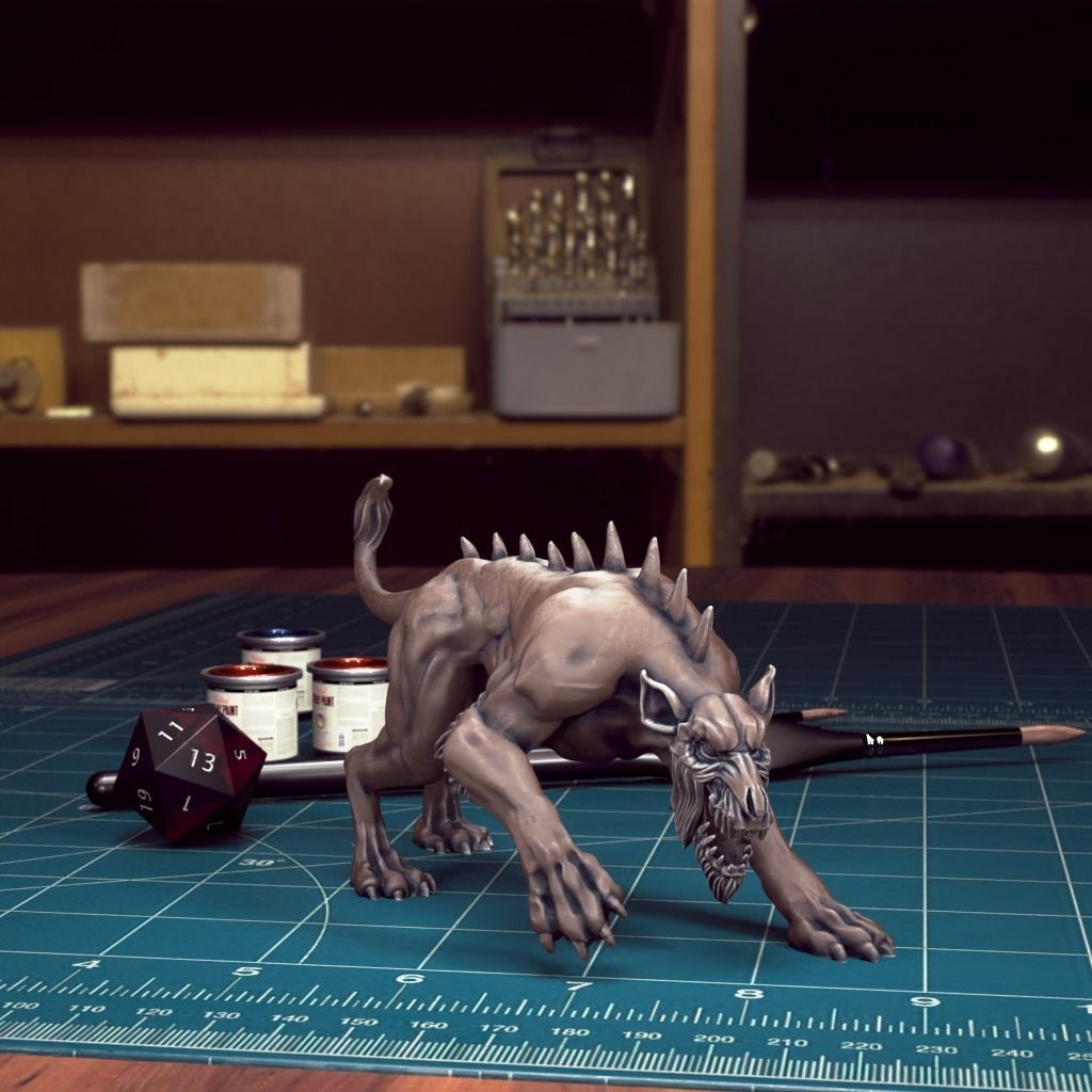 HellHound 04 - Pre-Supported 3D print model_4