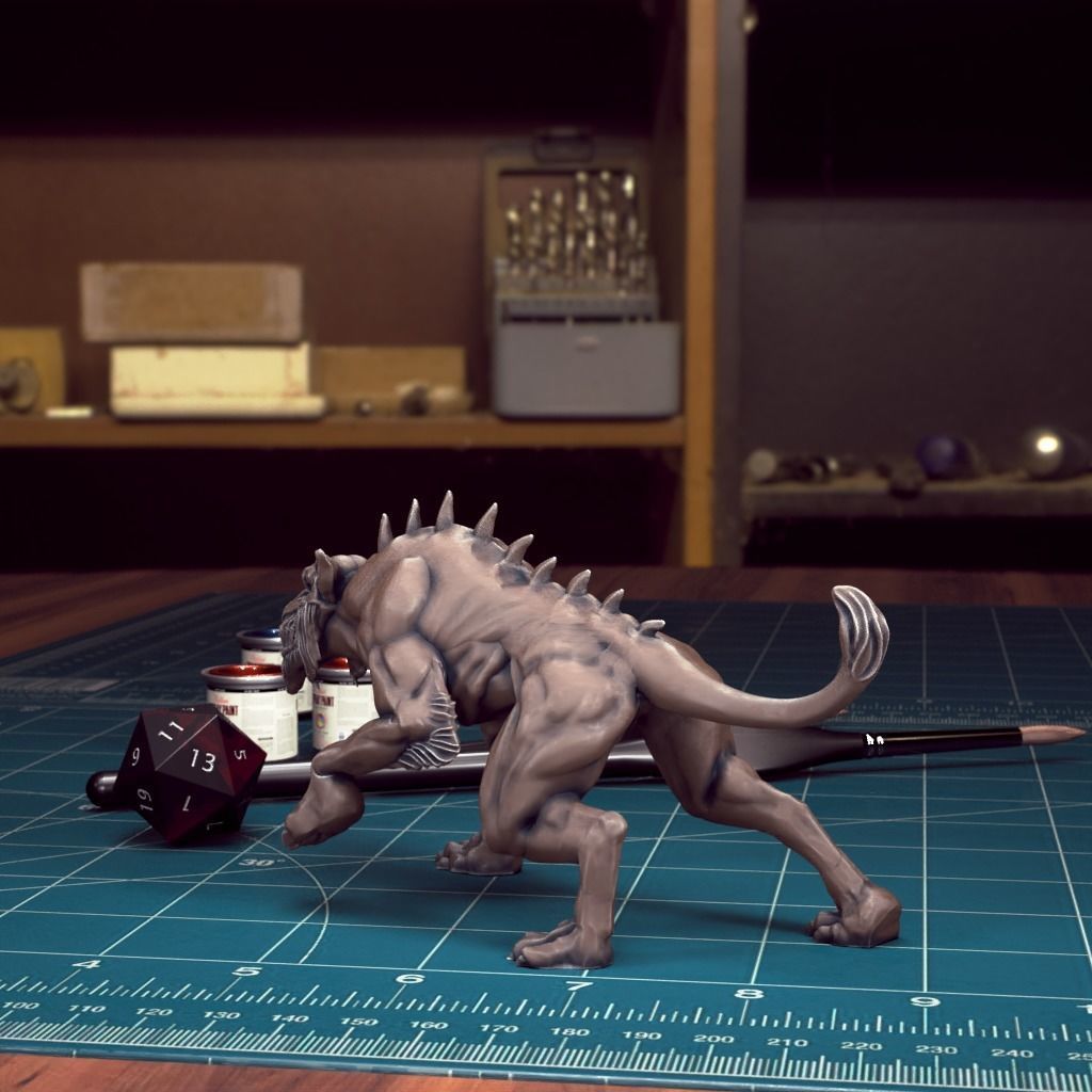 HellHound 02 - Pre-Supported 3D print model_2