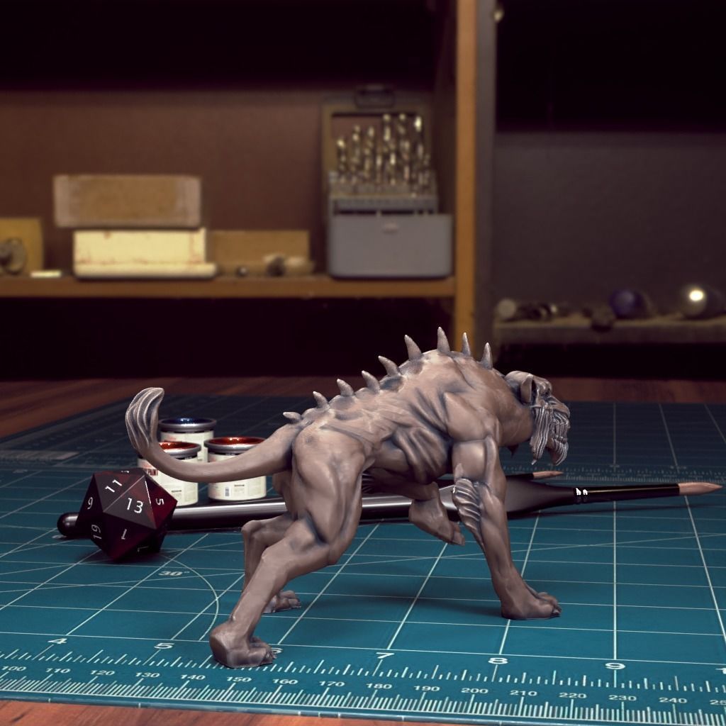 HellHound 02 - Pre-Supported 3D print model_3