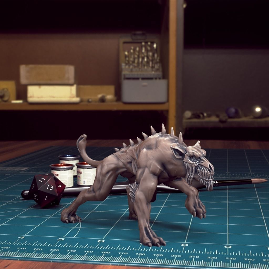 HellHound 02 - Pre-Supported 3D print model_4