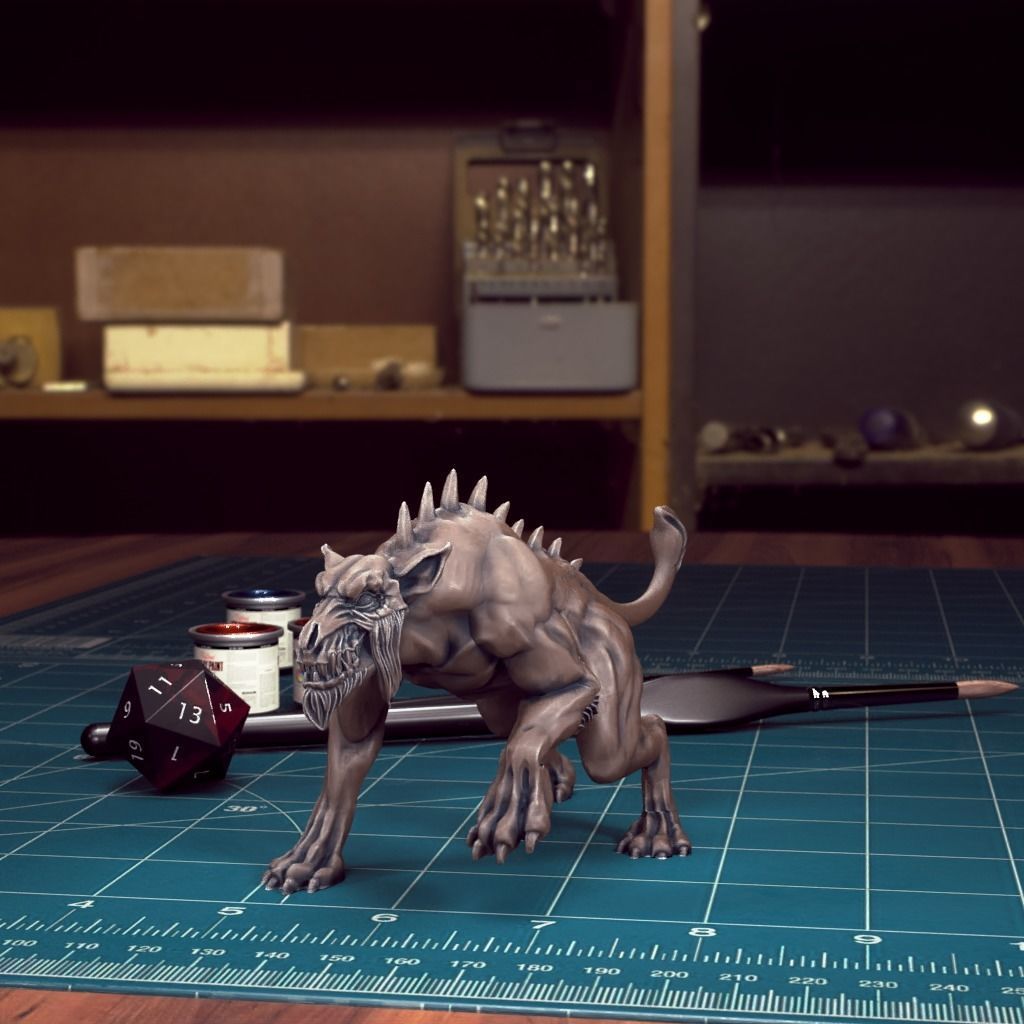 HellHound 02 - Pre-Supported 3D print model_1