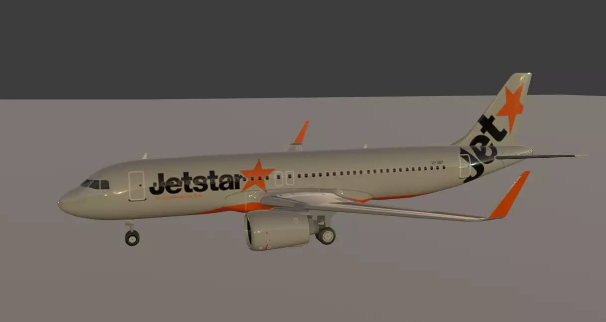 Jetstar airbus a320neo 3D Model Low-poly 3D model