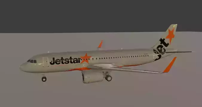 Jetstar airbus a320neo 3D Model Low-poly 3D model