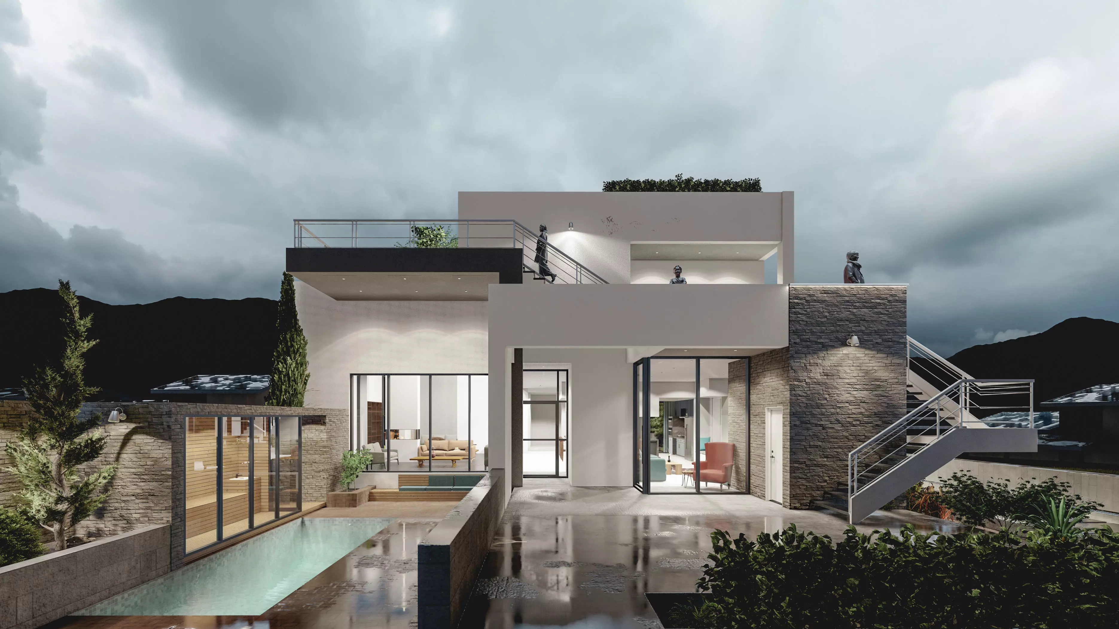 Toranj modern villa 3D model