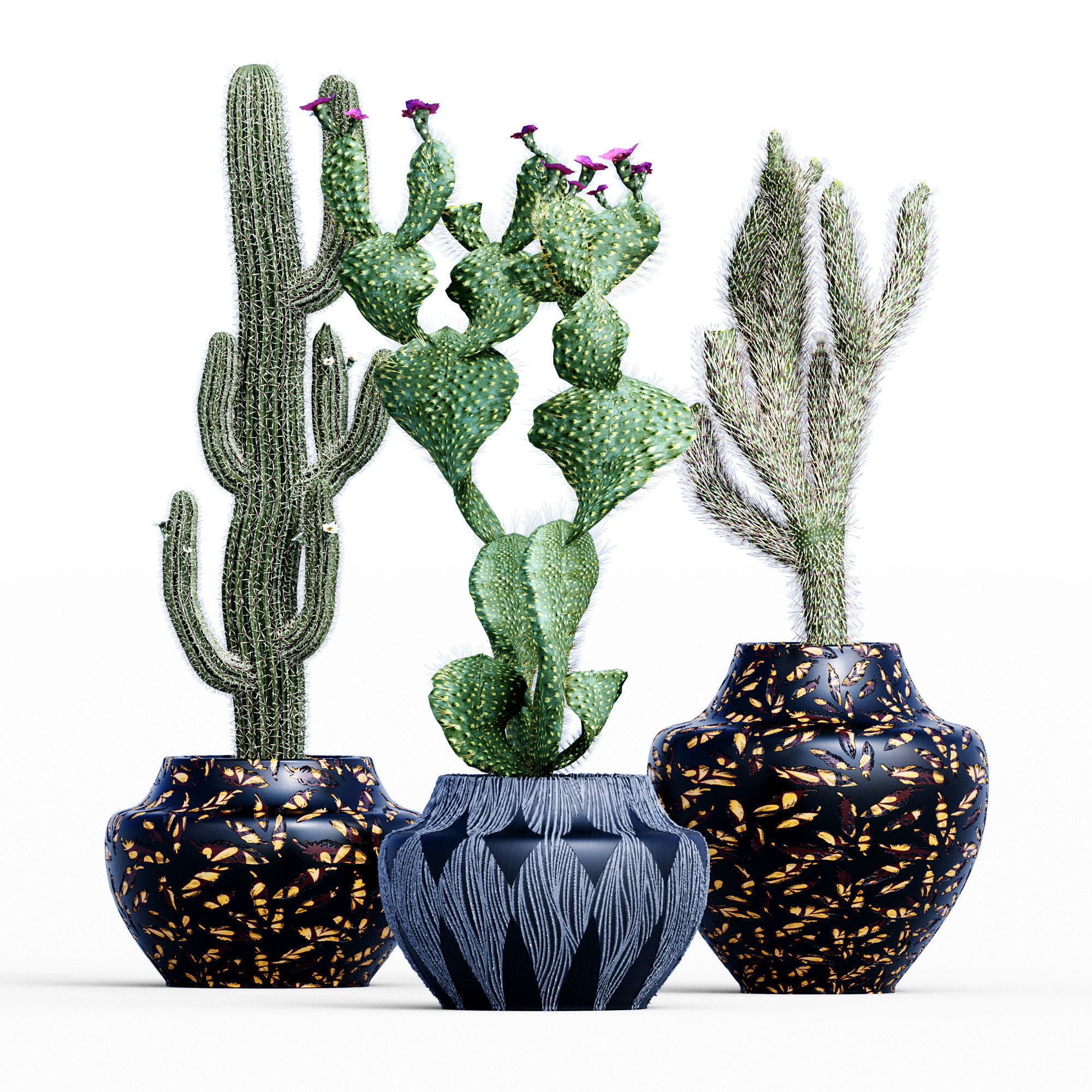 29 Different SETS Of Pot plants Flowers SET VOL06 3D Model Collection_67