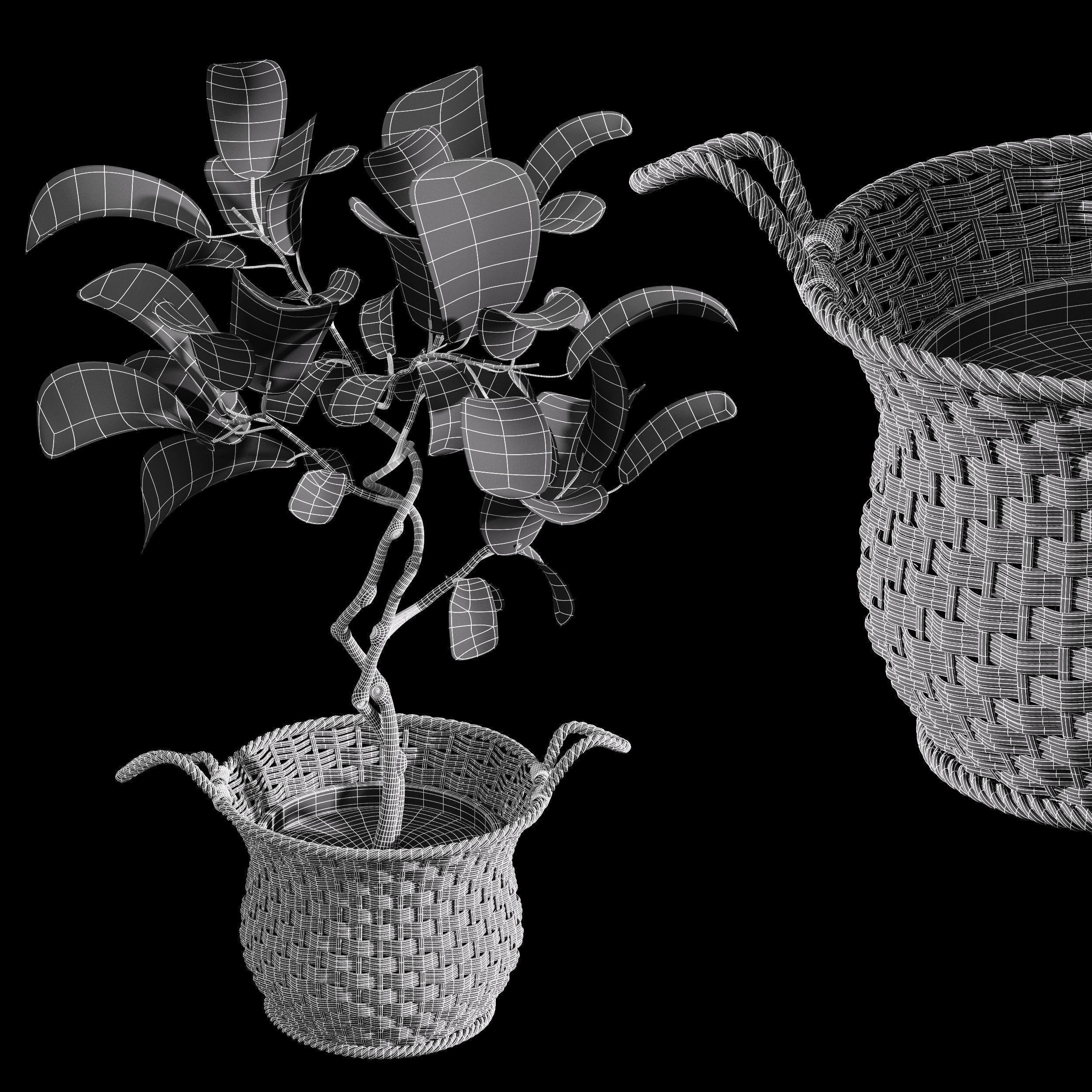 29 Different SETS Of Pot plants Flowers SET VOL06 3D Model Collection_91