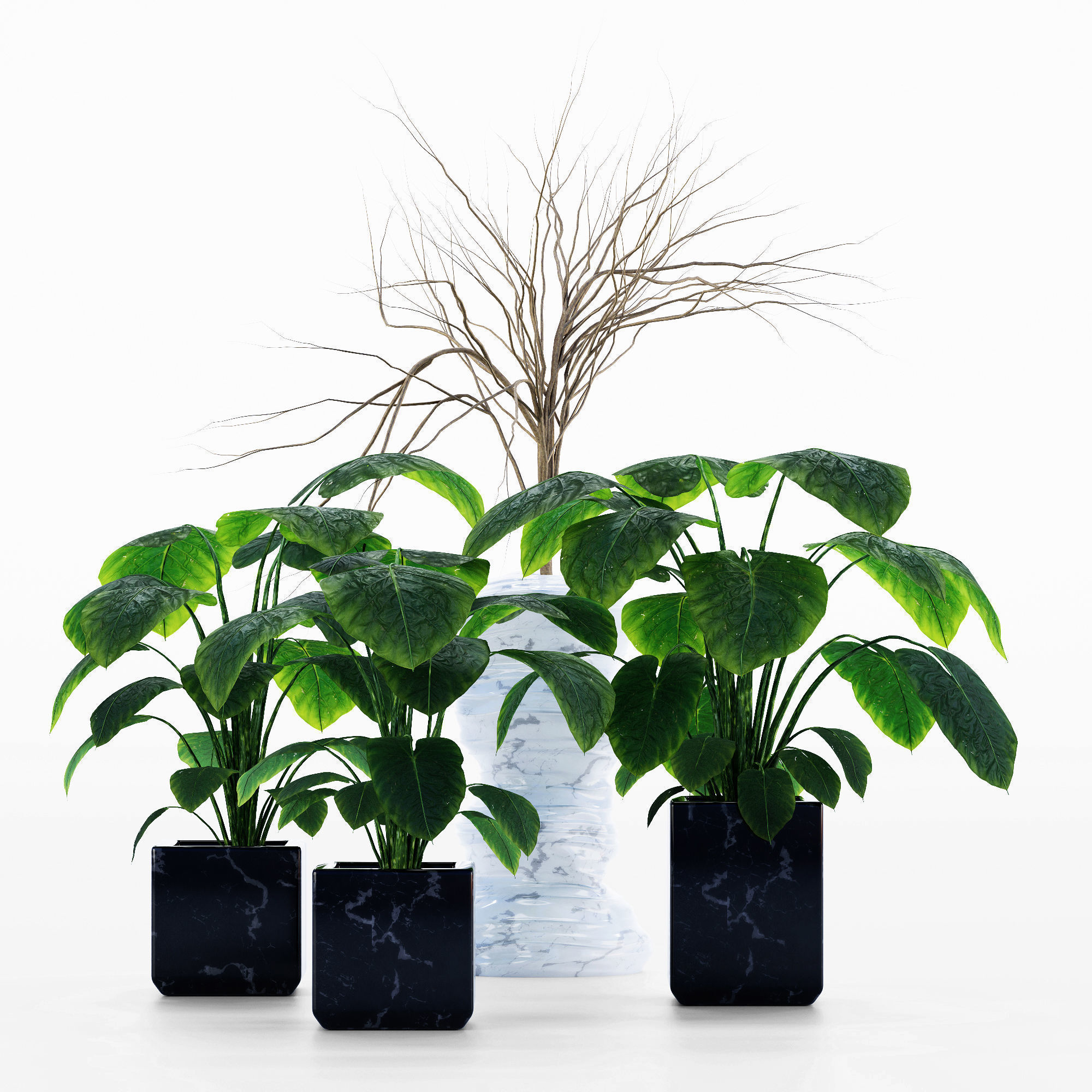 29 Different SETS Of Pot plants Flowers SET VOL06 3D Model Collection_9