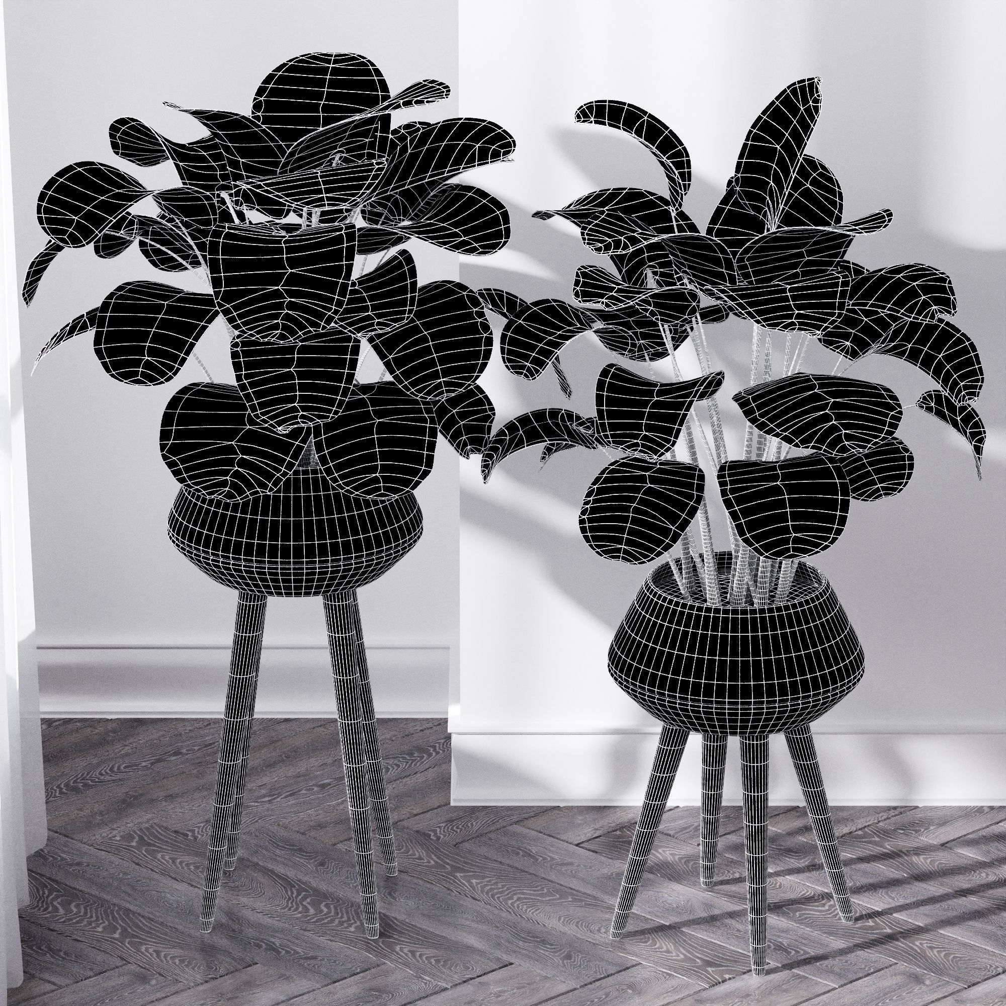 29 Different SETS Of Pot plants Flowers SET VOL06 3D Model Collection_87