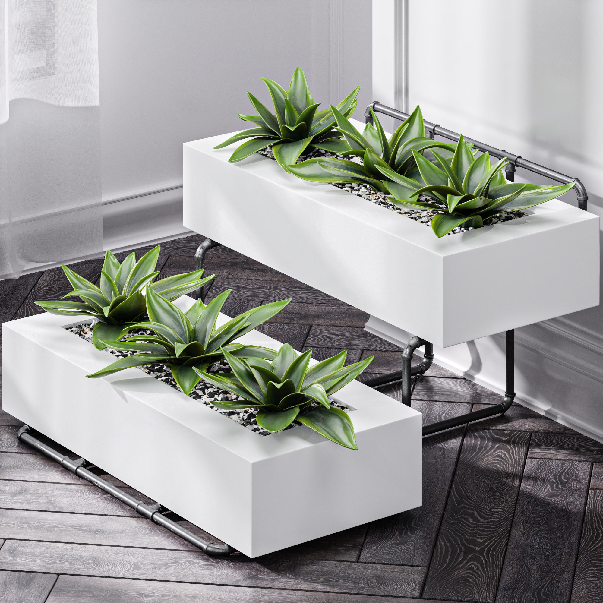 29 Different SETS Of Pot plants Flowers SET VOL06 3D Model Collection_16