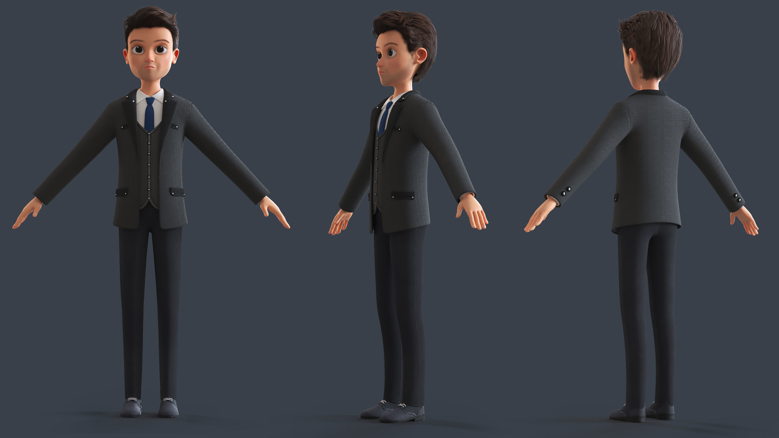 CARTOON FATHER 3 - RIGGED MAN - Blender Verison 3D model_3