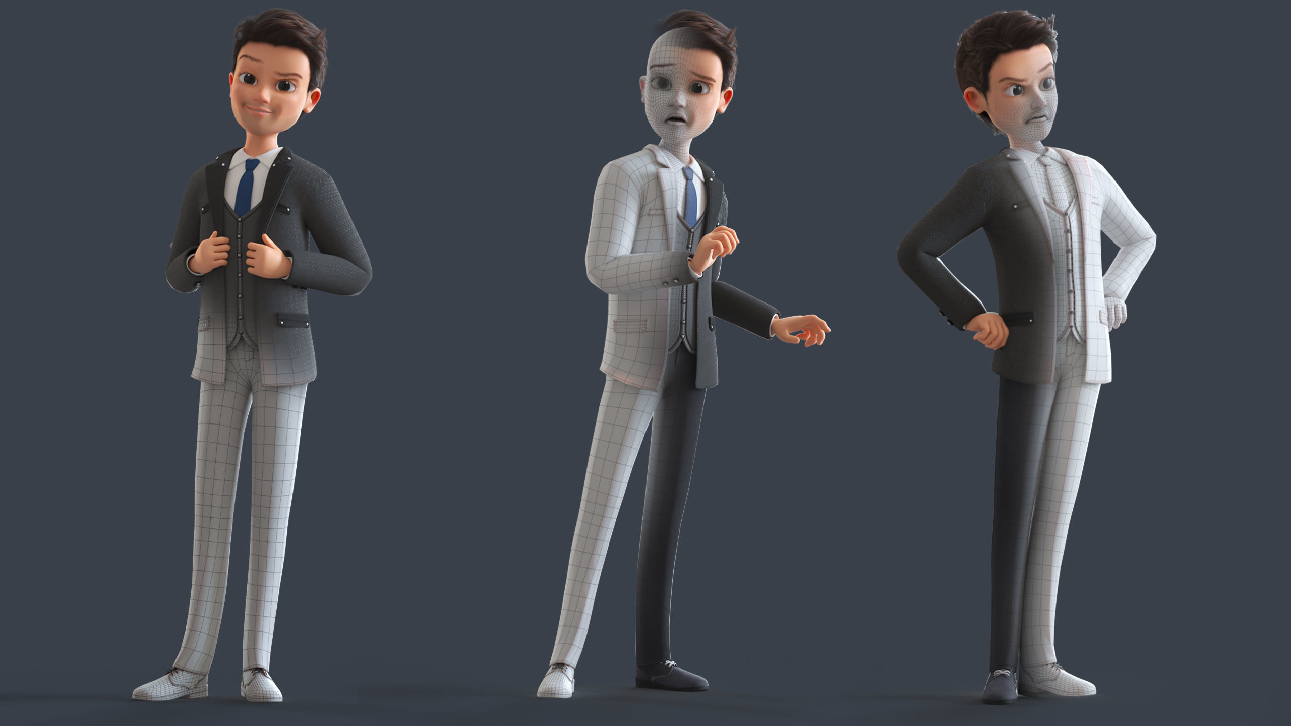 CARTOON FATHER 3 - RIGGED MAN - Blender Verison 3D model_15