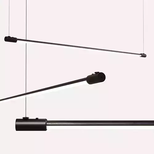 Linear LED Pendant Lamp Low-poly 3D model