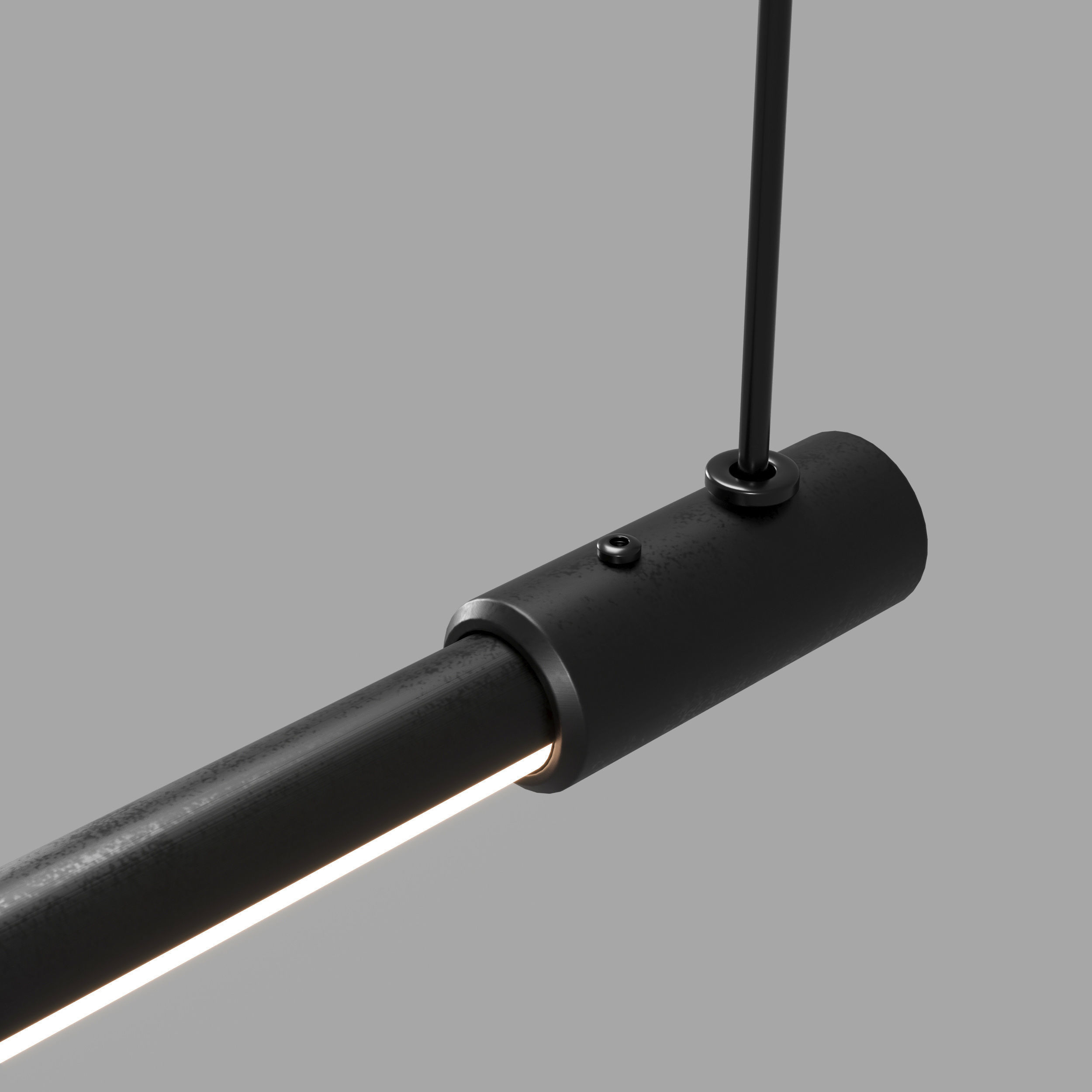 Linear LED Pendant Lamp Low-poly 3D model_2