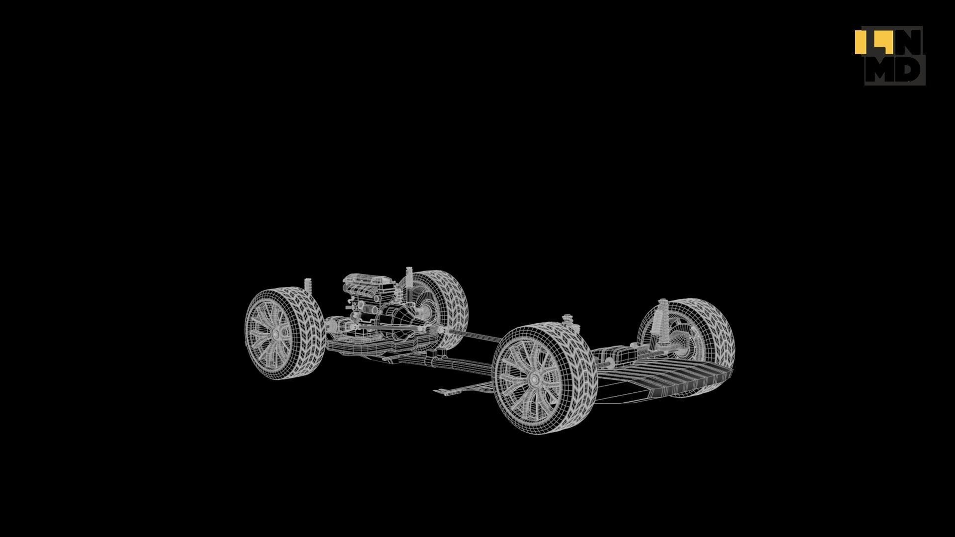 Generic Futuristic police and taxi supercar with gullwing doors 3D model_32