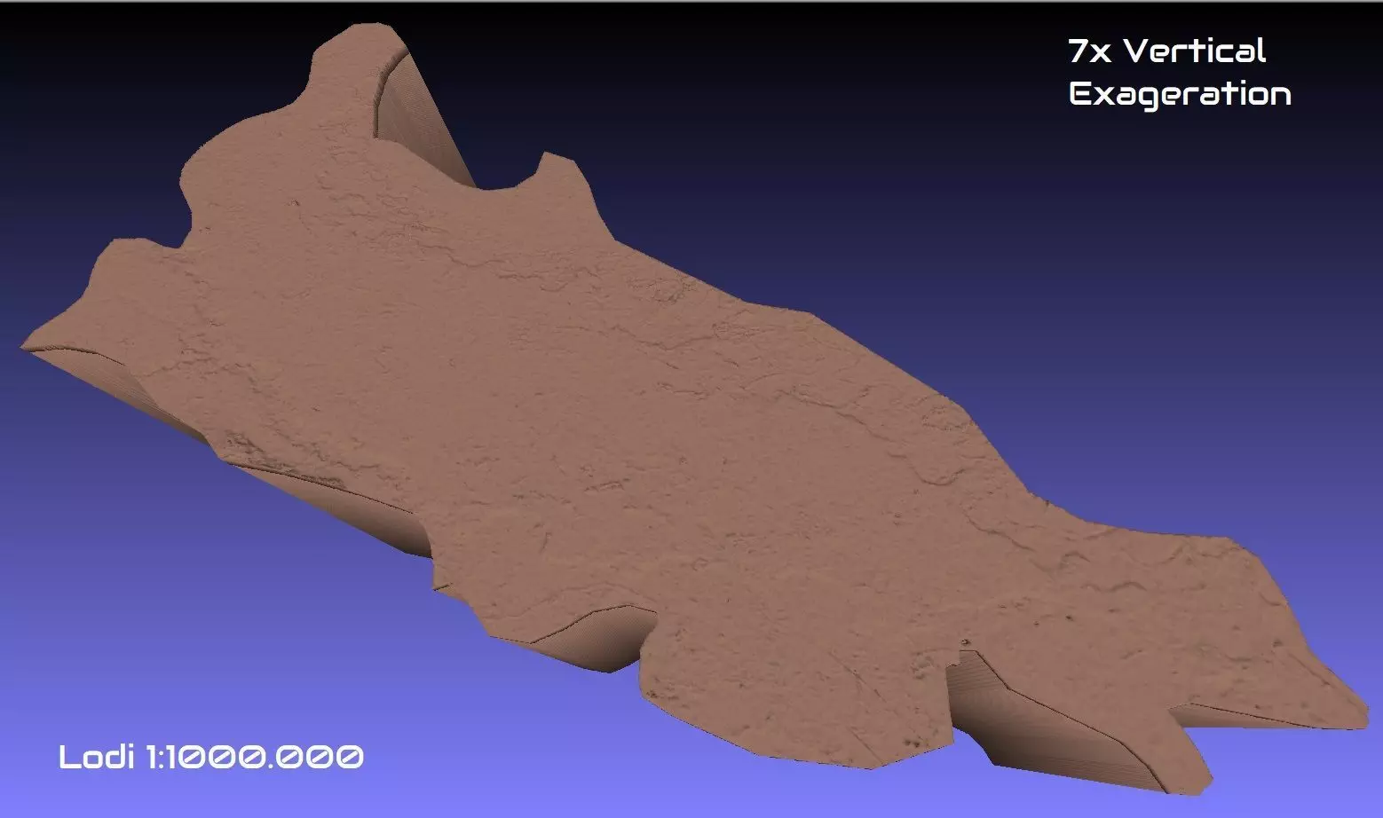 Italy 3D Map of Lodi Provice 1 to 1000000 3D print model_0
