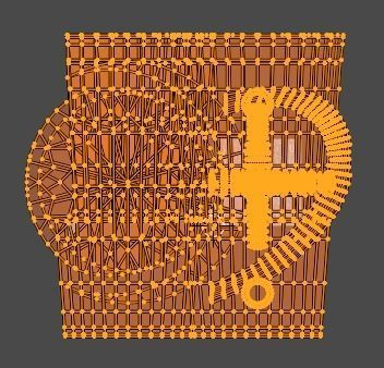 Cup Chair with Table Low-poly 3D model_9