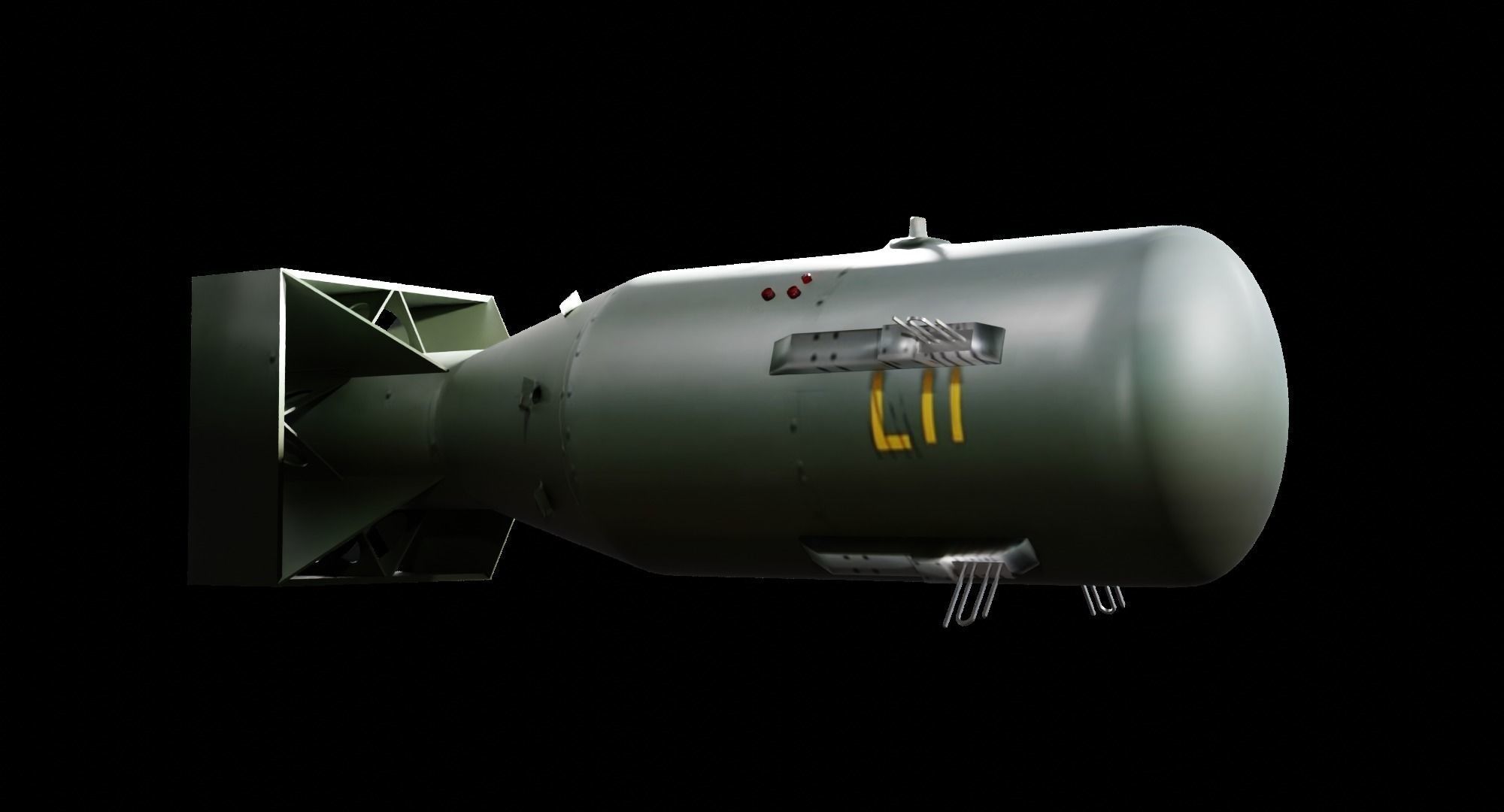Little Boy Atomic Bomb Low-poly 3D model_5