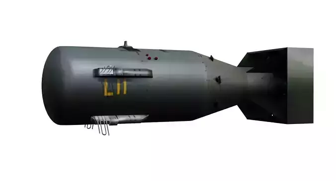 Little Boy Atomic Bomb Low-poly 3D model