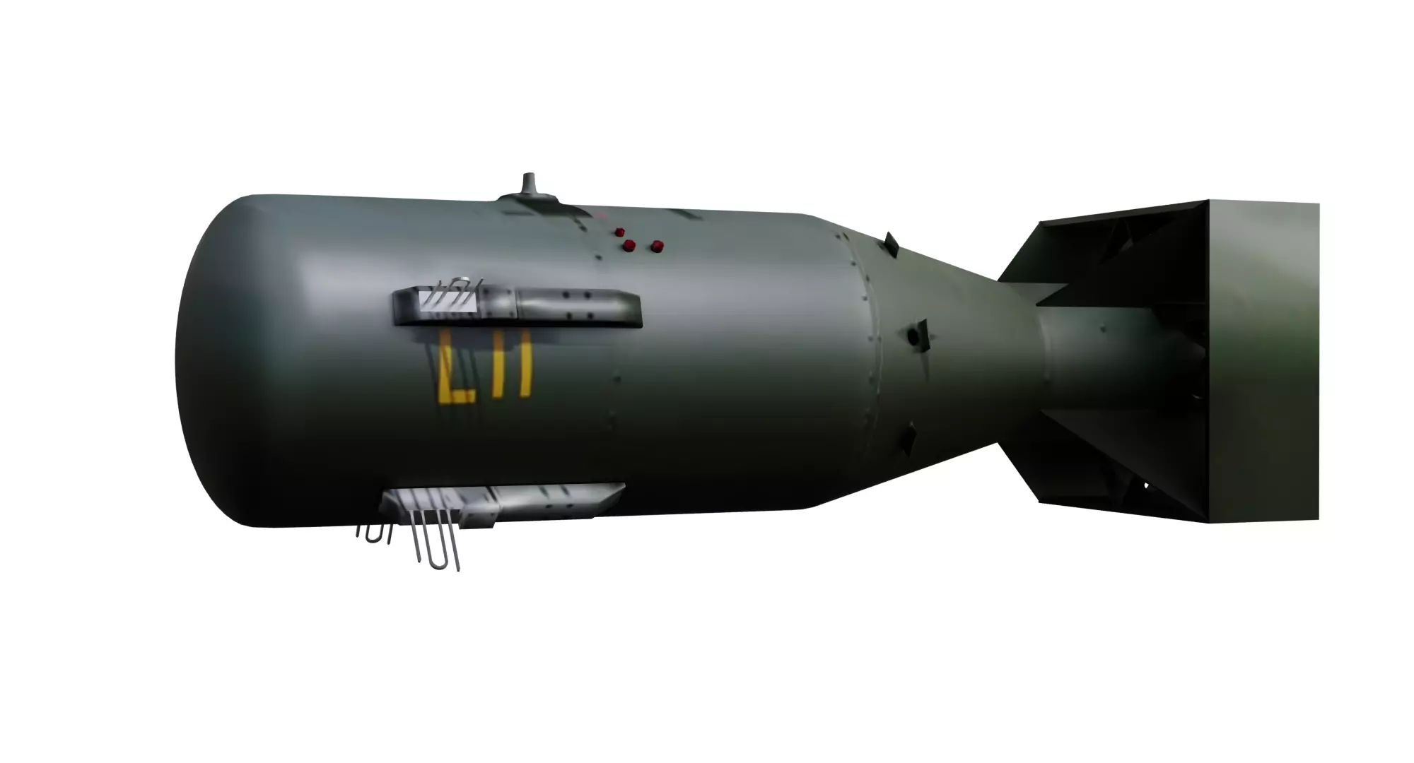 Little Boy Atomic Bomb Low-poly 3D model_0