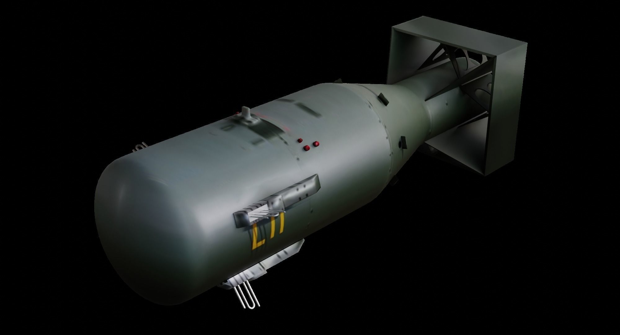 Little Boy Atomic Bomb Low-poly 3D model_1