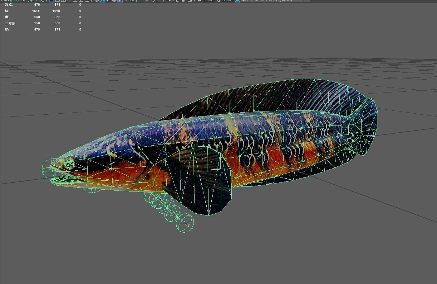 Snakehead Low-poly 3D model_2