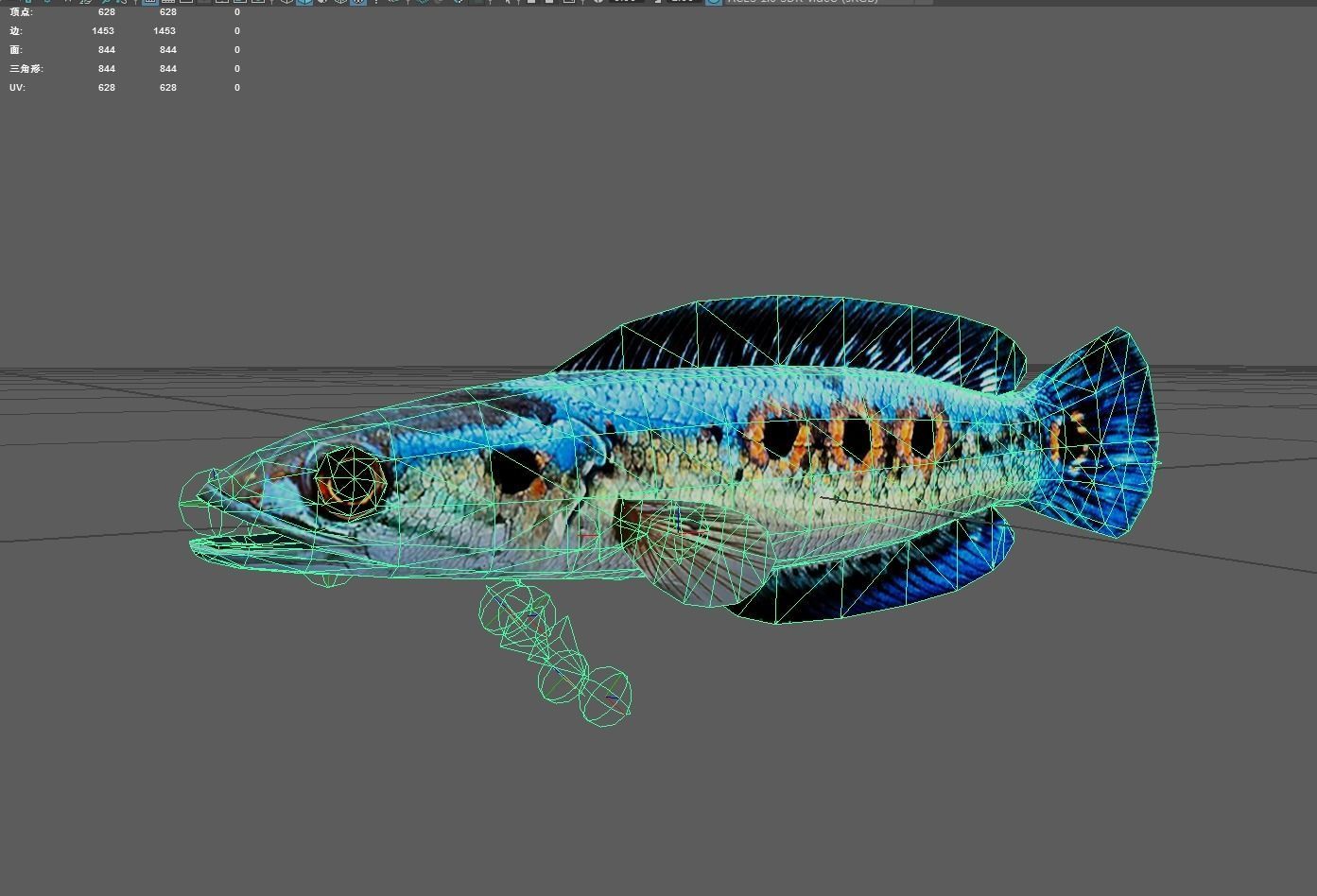 Snakehead Low-poly 3D model_2