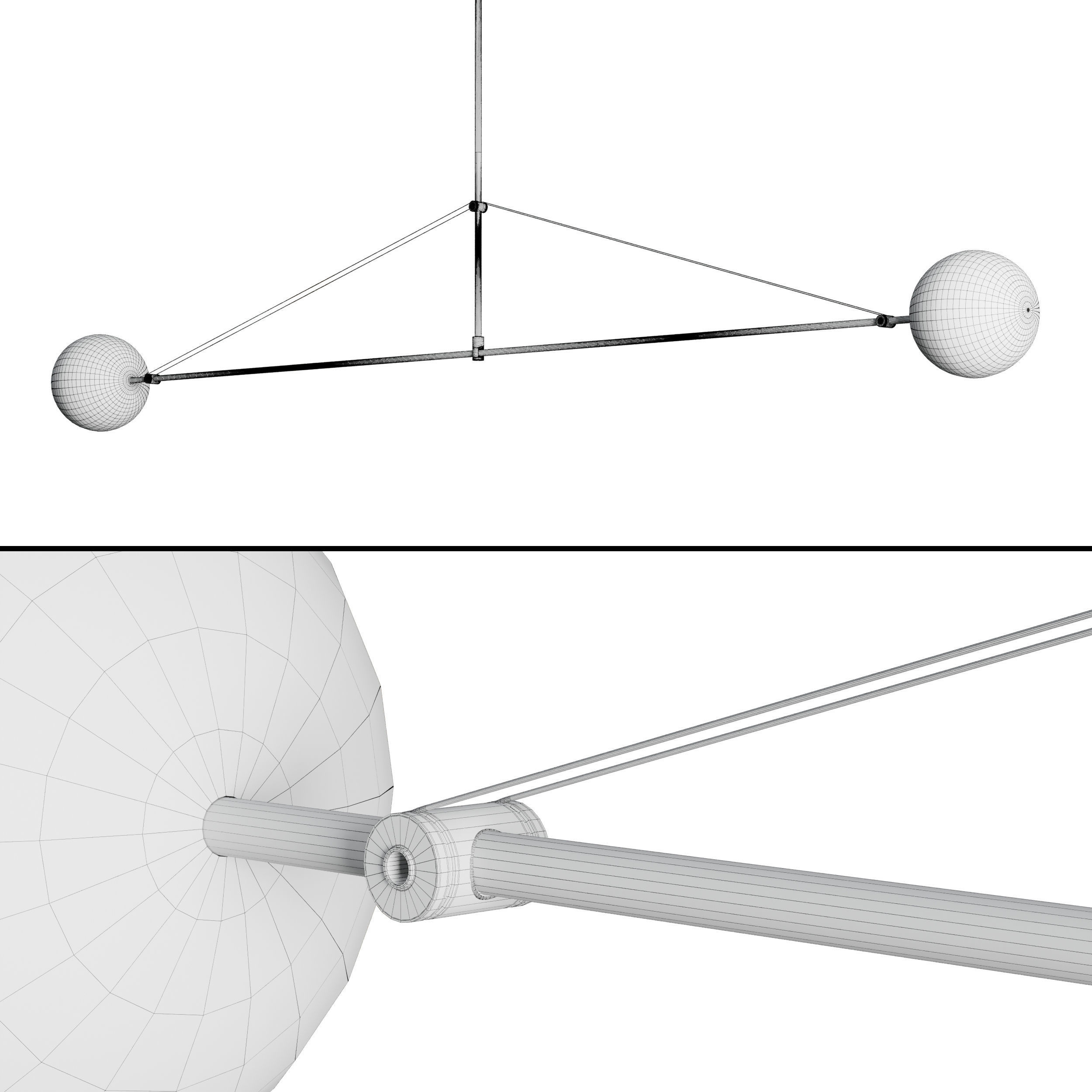 MOBILE CHANDELIER 2 BY MICHAEL ANASTASSIADES Low-poly 3D model_4