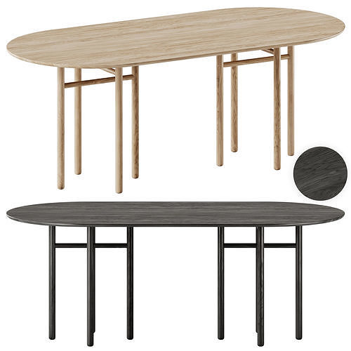 TEULAT JUNCO Oval table 3D model