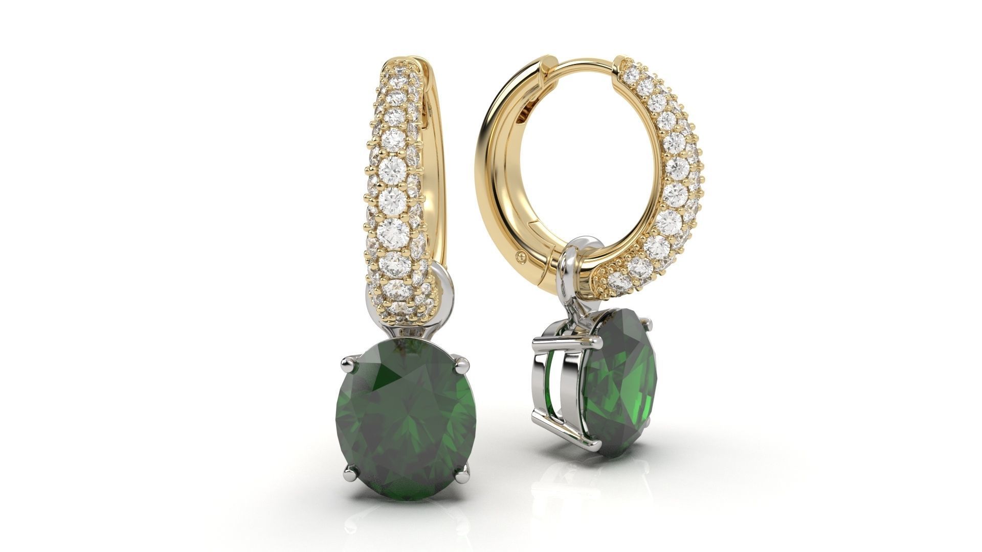 Earrings 3D print model_1