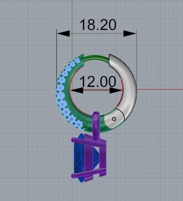 Earrings 3D print model_6