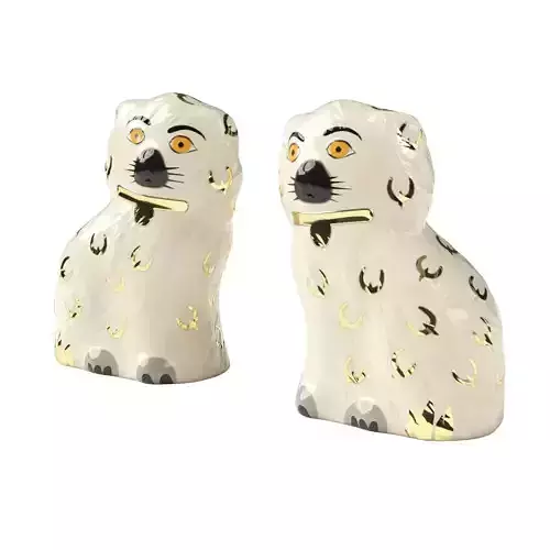 Small Staffordshire chimney dogs