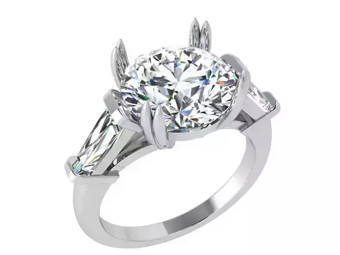 Big chain style diamond ring 3707 3D print model