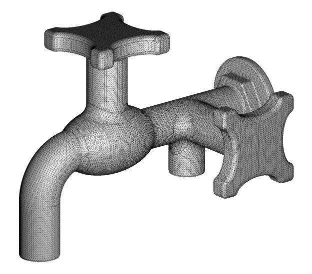 Plastic Two Way Faucet 3D model_4