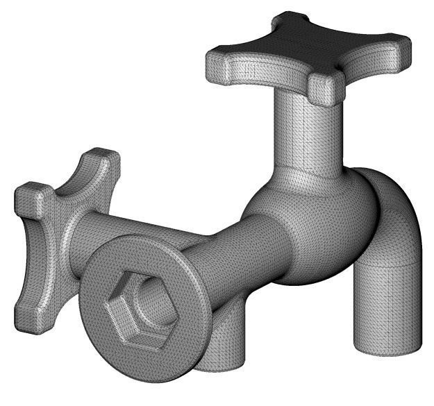 Plastic Two Way Faucet 3D model_5